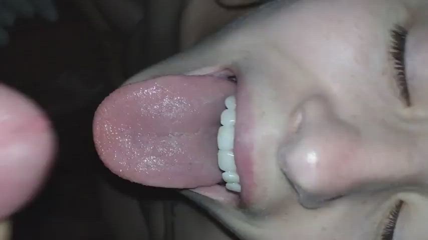 Cum on my tongue