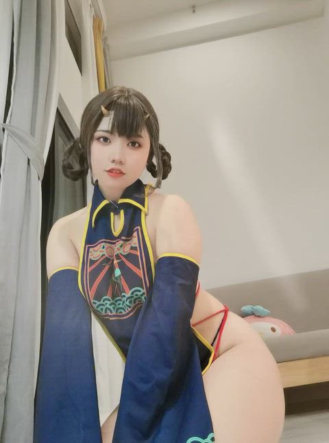 asian beautiful cosplay gif