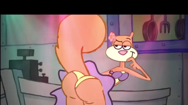  Sandy CHEEKS big big booty