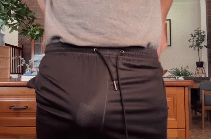 bulge stripping underwear gif