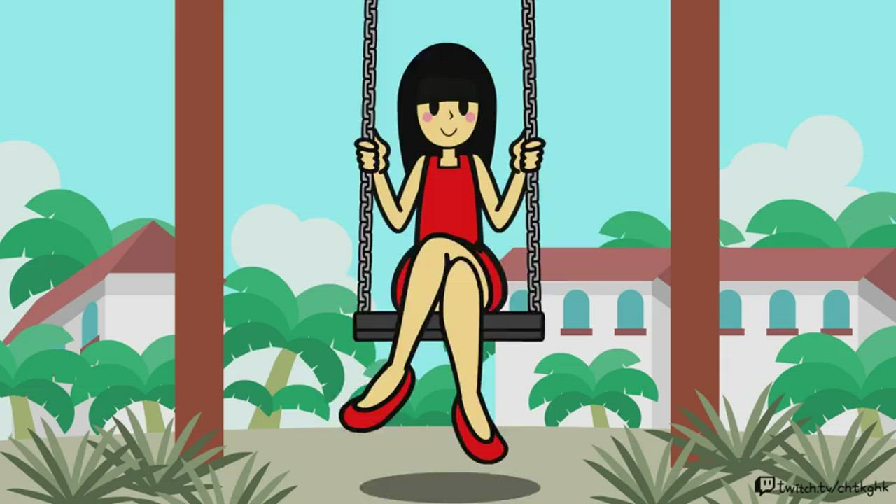 Rhythm Heaven Girl on a swing