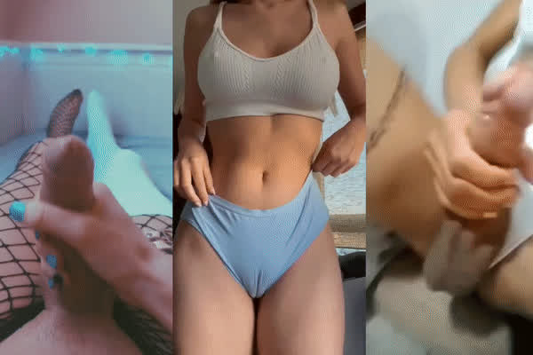 Camel Toe Cum Cumshot Split Screen Porn Trans gif