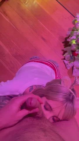 balls sucking blowjob christmas cum cum in mouth cumshot facial cumshots gif