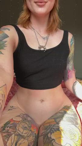 hourglass pale pretty redhead tattoo tight pussy gif