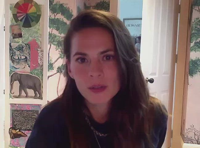 hayley atwell lips reaction tongue gif