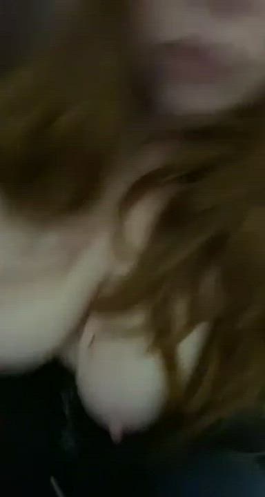 Public Redhead Voyeur gif