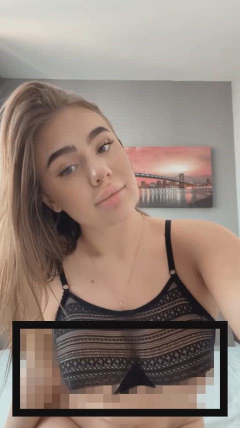You don't deserve to see her bare tits drop