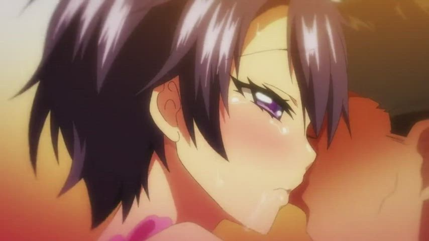 anime hentai huge tits moaning orgasm short hair slut gif