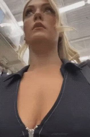 19 years old blonde exposed kinky public tits gif