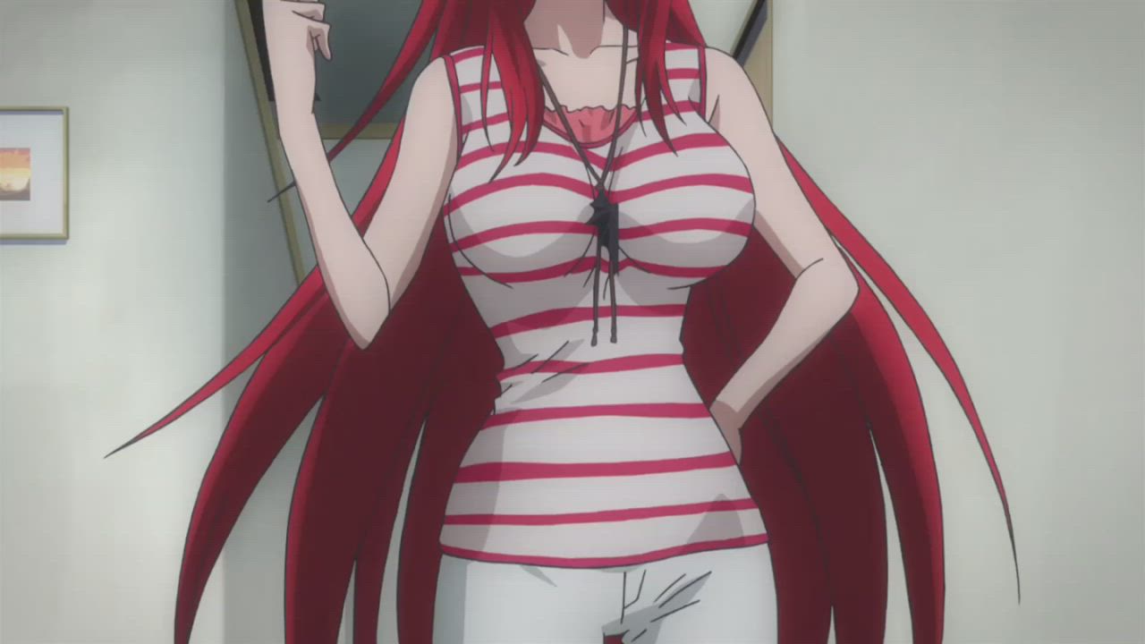 Anime Big Tits Ecchi Redhead gif