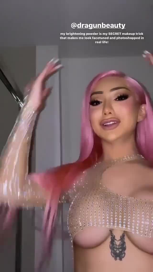 Nikita Dragun Shows Off Her Boobs in Hollywood