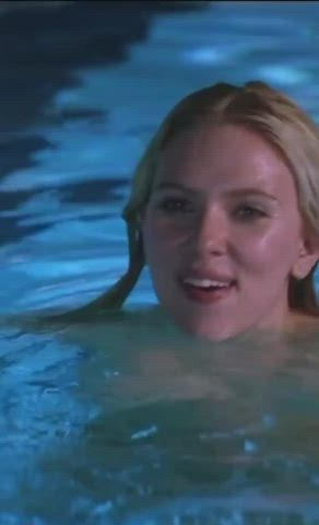 Scarlett Johansson is trying to get you in the pool with her.