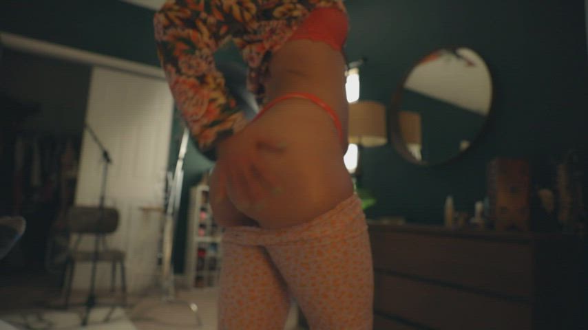 Booty Shaking Striptease Thong gif