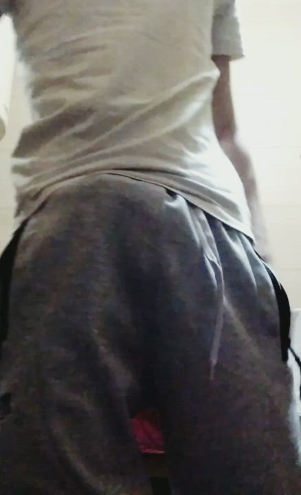 Gray sweats are the worst to hide a boner in