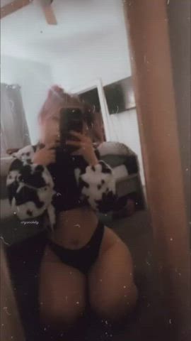 Belly Button Extra Small Mirror Model Pigtails Small Tits Thick TikTok Tiny gif