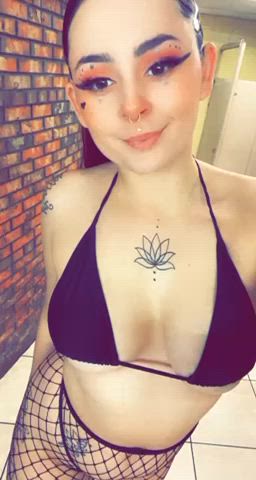 big tits bikini boobs fishnet tattoo gif