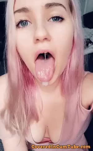 EyeRollOrgasm by eating delicious cum