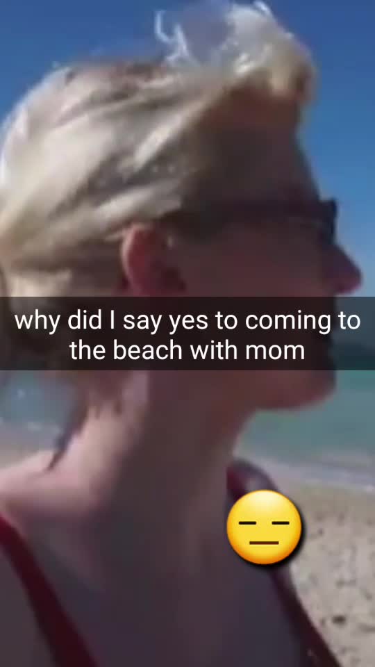 Beach trip with mom was fun