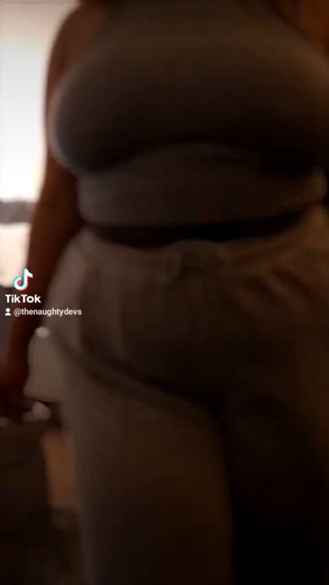 big tits dance dancer dancing hotwife sfw safe sexy tease tiktok fansly-uk gif