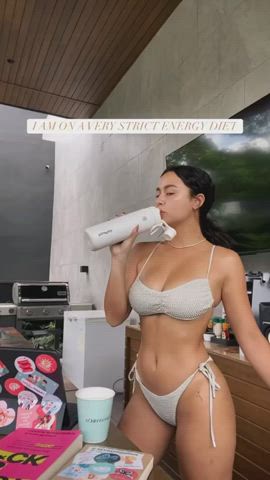 Yassi P in white bikini