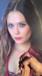 Gave Elizabeth Olsen a thick facial after finishing Wandavision