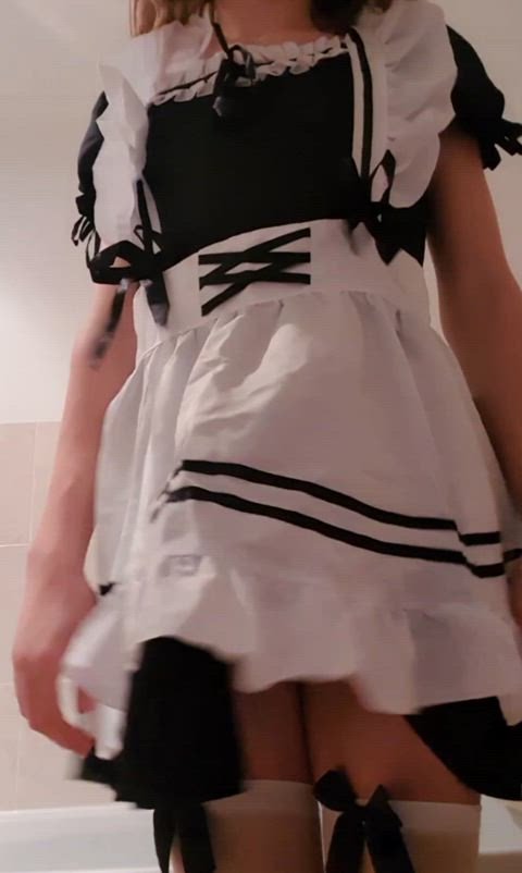 I know I'm your maid but. Get on your knees and be a good boy~