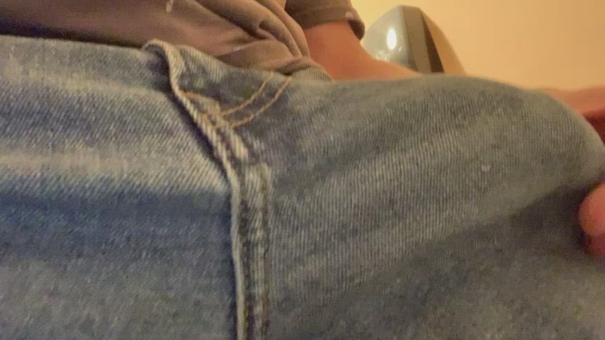 big dick cock jeans gif