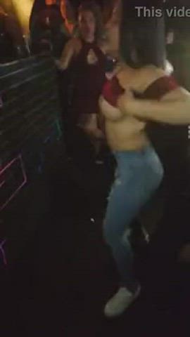 big tits dancing nipples party public strip tits gif