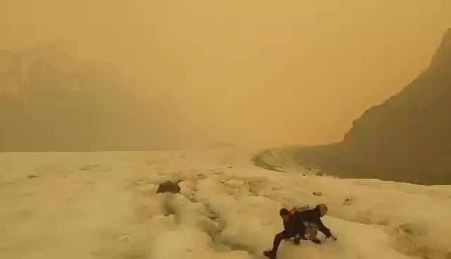 Top of the Tasman Glacier New Zealand