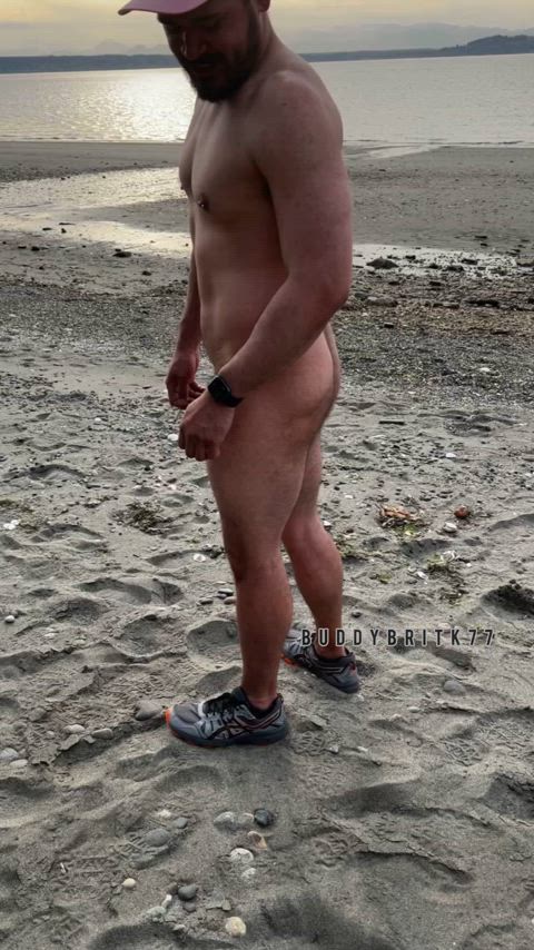 ass beach cock gif