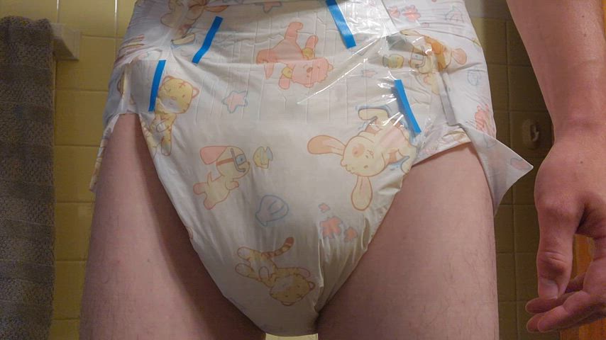 Just me wetting my (already wet) diaper! :)