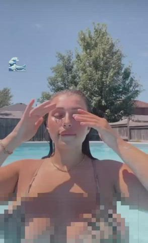 big tits bikini bouncing tits censored huge tits pawg thick gif