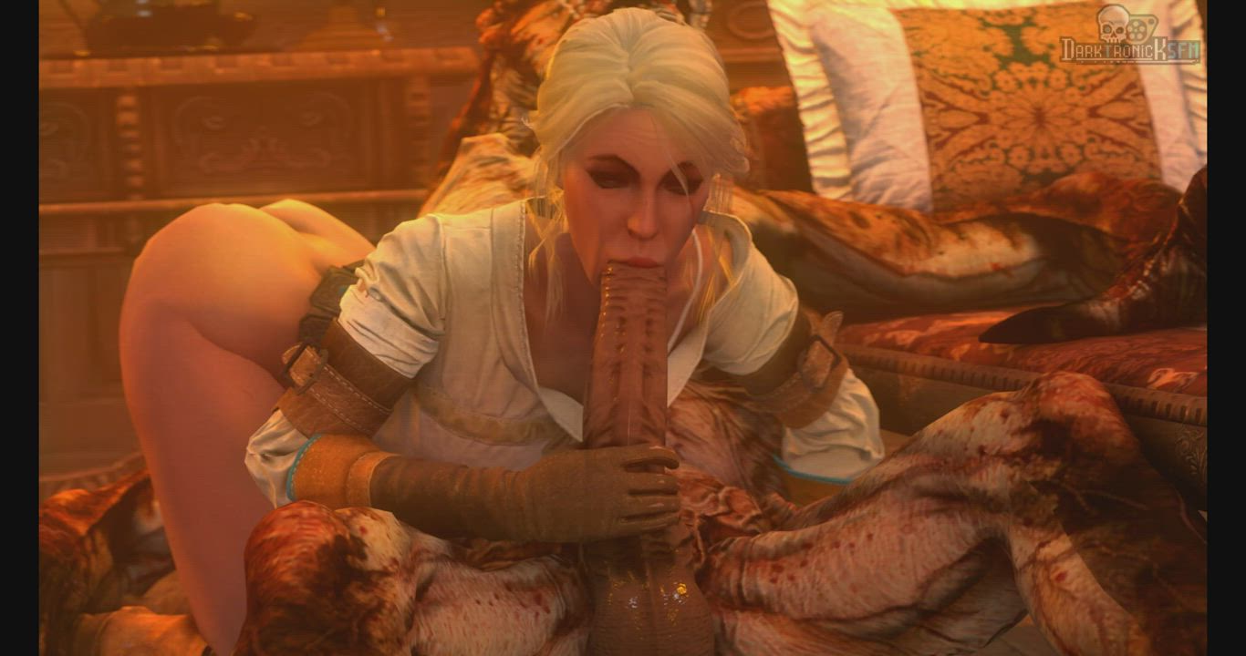 Triss Merigold, Ciri + ghoul (DarkTronicKSFM) [The Witcher 3]