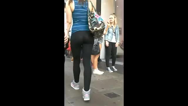 See thru leggings cute girl in street