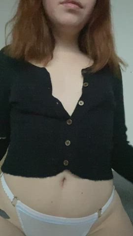 puffy redhead small tits petite tiny-tits gif