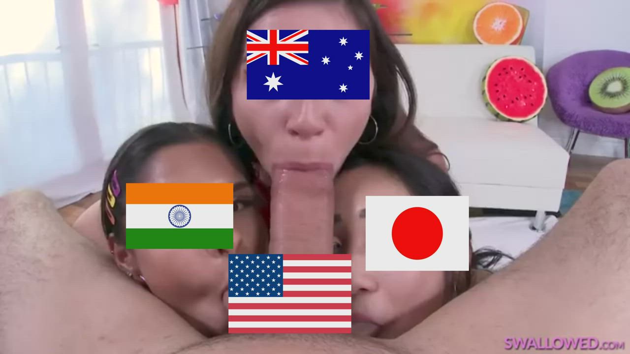 American Australian Blowjob Indian Japanese gif