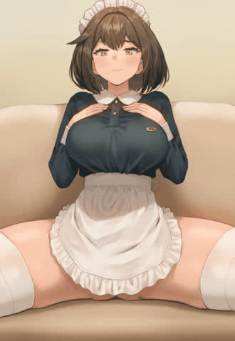 Animation Legs Maid Spread gif