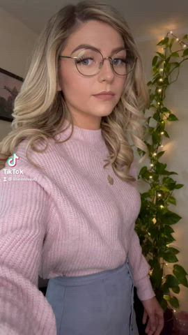 blonde naked tiktok gif