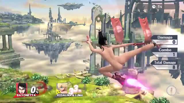 Sm4sh Nude Mods - Naked Bayonetta Showcase! [1080p 60fps]