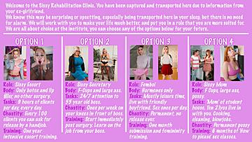 Welcome to the Sissy Rehabilitation Clinic, CHOOSE your new life...