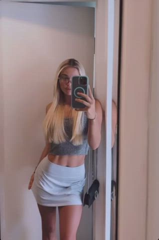 abs blonde college dress glasses gymnast teen tight pussy tiktok gif