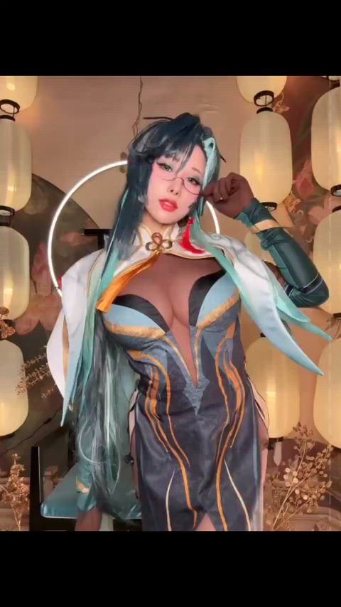 asian big tits cosplay sexy taiwanese gif