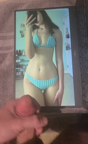 big dick bikini cum cumshot cute skinny tight tribute gif