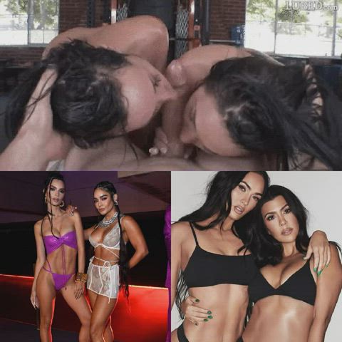 Blowjob Sandwich from Emily Ratajkowski and Vanessa Hudgens or Megan Fox and Kourtney