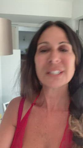 Busty MILF Natural Tits gif