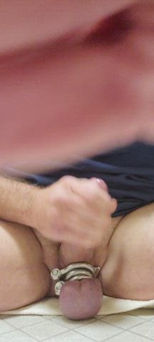 Big Dick Cum Edging Male Masturbation gif