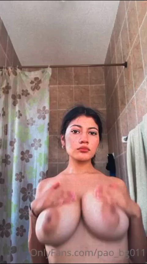 big tits boobs cute desi indian milf natural tits squeezing teen tits gif
