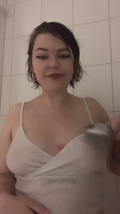 Big Tits Shower Tease gif