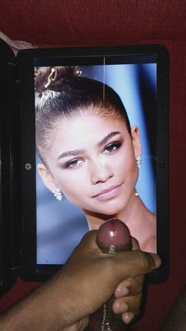 celebrity cum tribute zendaya gif