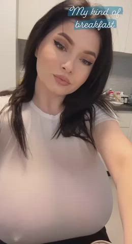 big tits busty huge tits nipples romanian gif